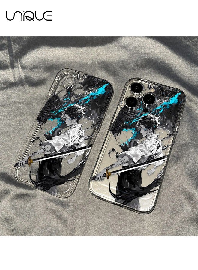 Unique Compatible with iPhone 15 Pro Max Cases, Anime Character Cases, Okkotsu Yuta Cases - Clear Black Phone Cases - Sleek and Simple Phone Cases - TPU Drop Protection - Image 2