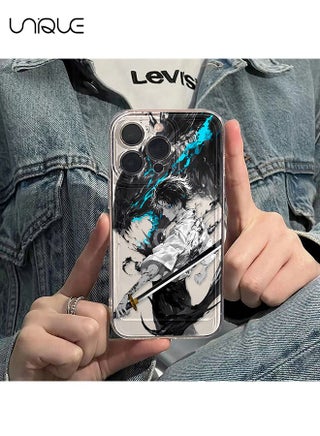Compatible with iPhone 15 Pro Max Cases, Anime Character Cases, Okkotsu Yuta Cases - Clear Black Phone Cases - Sleek and Simple Phone Cases - TPU Drop Protection - view 5