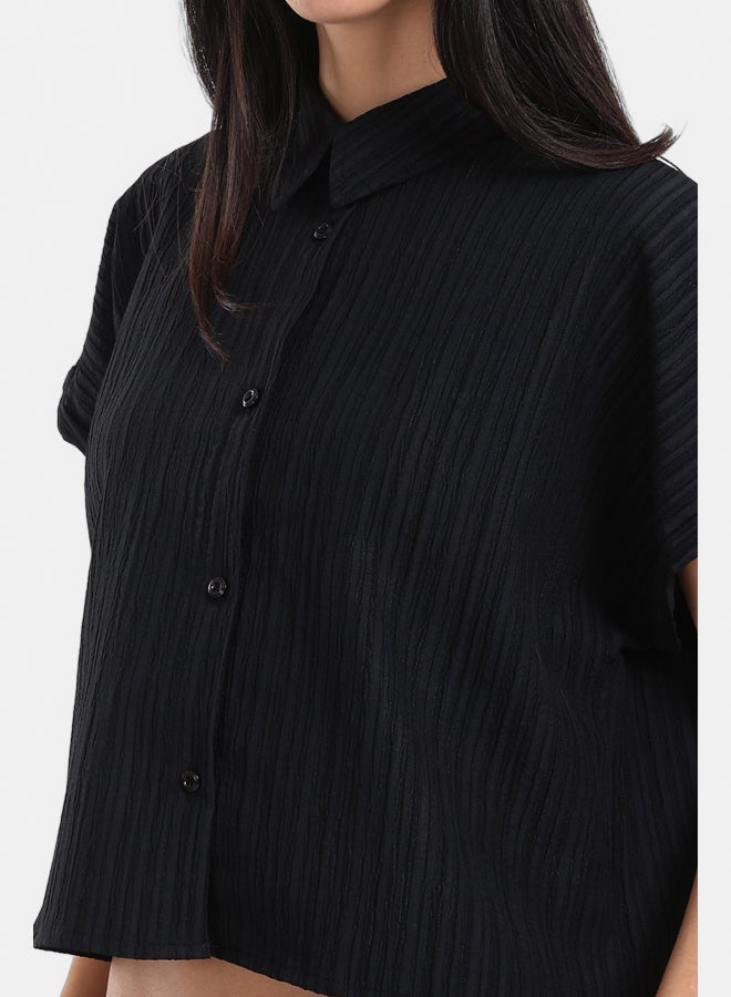 Carina Textured Pattern Lounge Shirt - Image 5