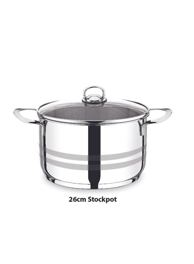 Prestige Stainless Steel 6 Piece Stockpot Set, 20cm/3L, 26cm/8L, 30cm/14L Silver - Image 3