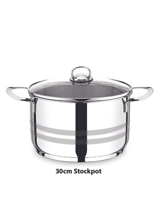Prestige Stainless Steel 6 Piece Stockpot Set, 20cm/3L, 26cm/8L, 30cm/14L Silver - Image 4