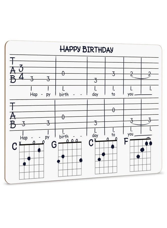 Scribbledo Guitar Practice Dry Erase White Board Lapboard 11 X 14 Inch Durable Portable Double Sided Guitar Strings & Necks Music Whiteboard For Kids Students, Musicians And Home - Image 3