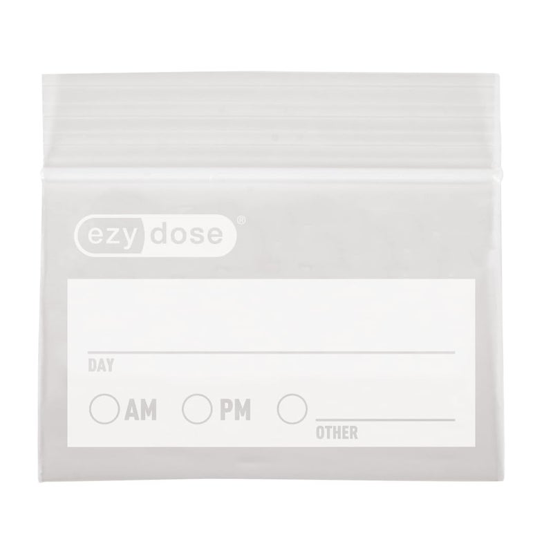 EZY DOSE Disposable Pill, Vitamin and Daily Medicine Organizer Pouches, Zippered Seal Baggies, Pocket Sized and Travel Friendly, Easy to Use, Write on Label, 50 Count, BPA Free - Image 5