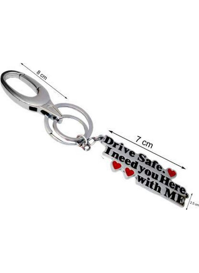TechPro Techpro Drive Safe I Need You Reminder Metal Keychain Stylish Key Ring Key Chain, Multicolor  - Image 3