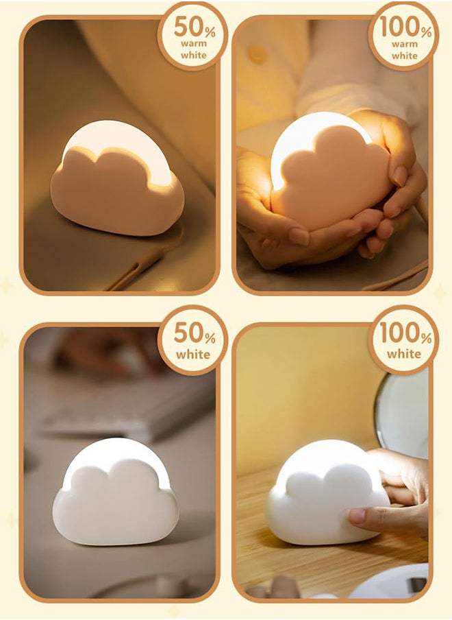 O Ozone Portable LED Night Light, Cute Cloud Mini Desk Lamp, Rechargeable Kids Night Light for Camping (Blue & Pink)  - Image 3
