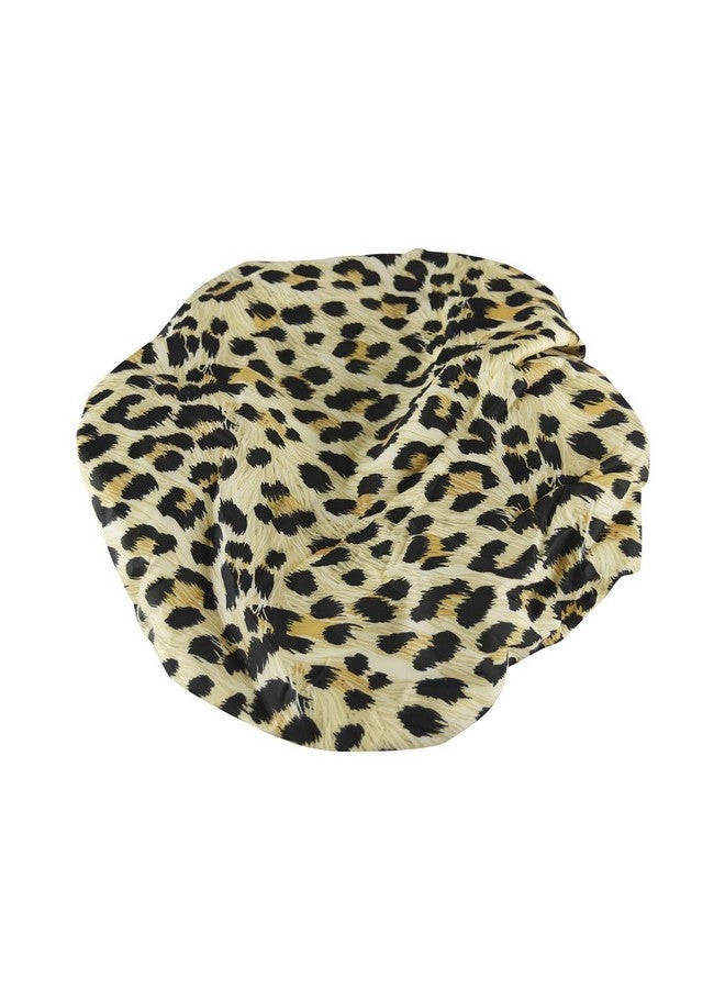 Betty Dain Reusable Nylon Shower Cap & Bath Cap Reversible Oversized Waterproof Shower Caps Large Designed For All Hair Lengths W Terry Lining & Elastic Band Stretch Hem Hair Hat Socialite Safari Spots  - Image 5