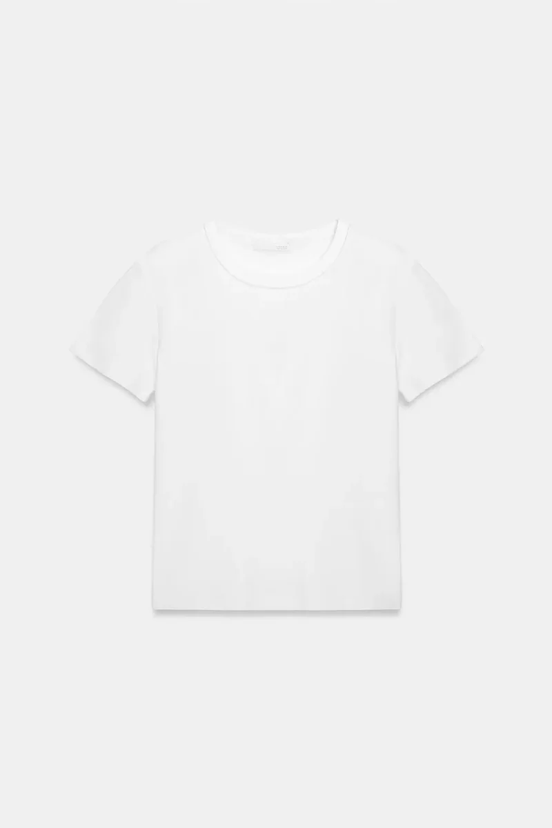 Dilvin White DILVIN Women's Solid Crew Neck T-Shirt for Women | Best Price UAE