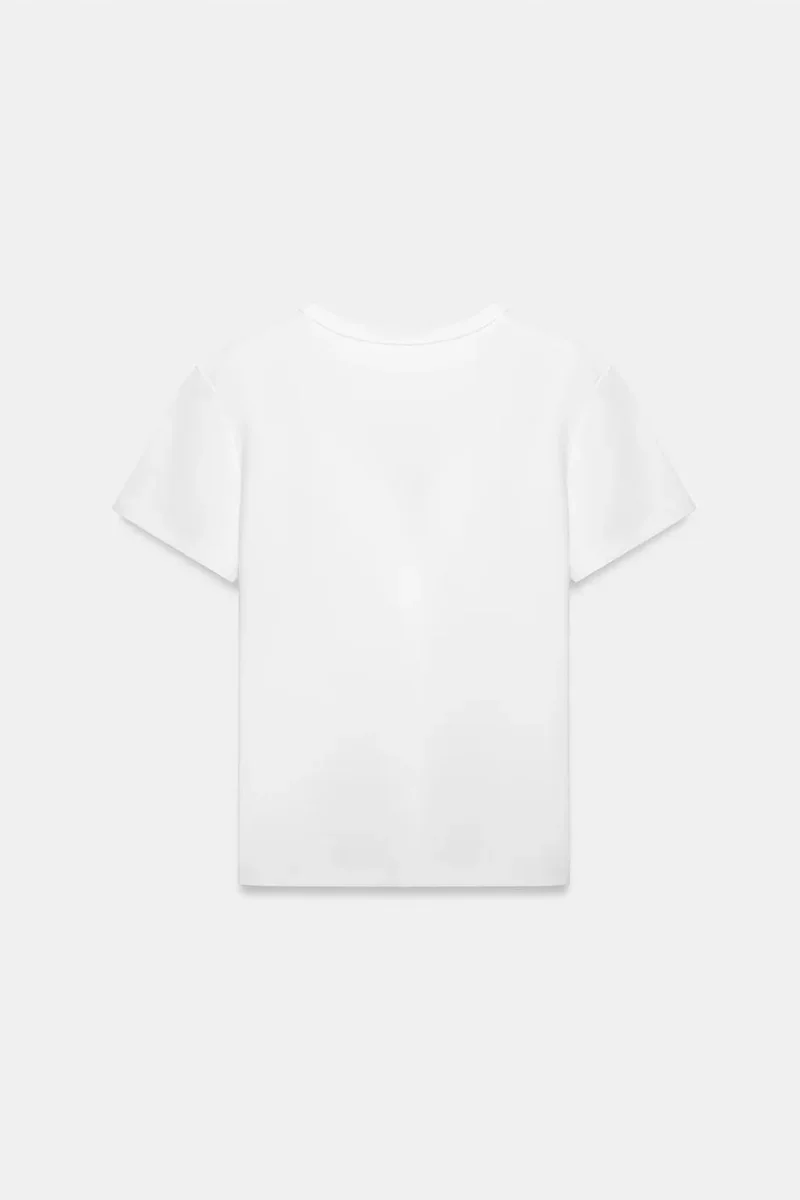 Dilvin White DILVIN Women's Solid Crew Neck T-Shirt for Women | Best Price UAE