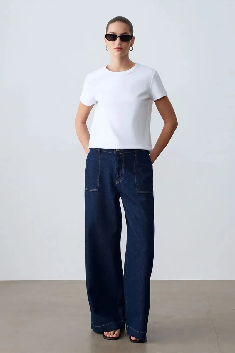 Dilvin White DILVIN Women's Solid Crew Neck T-Shirt for Women | Best Price UAE