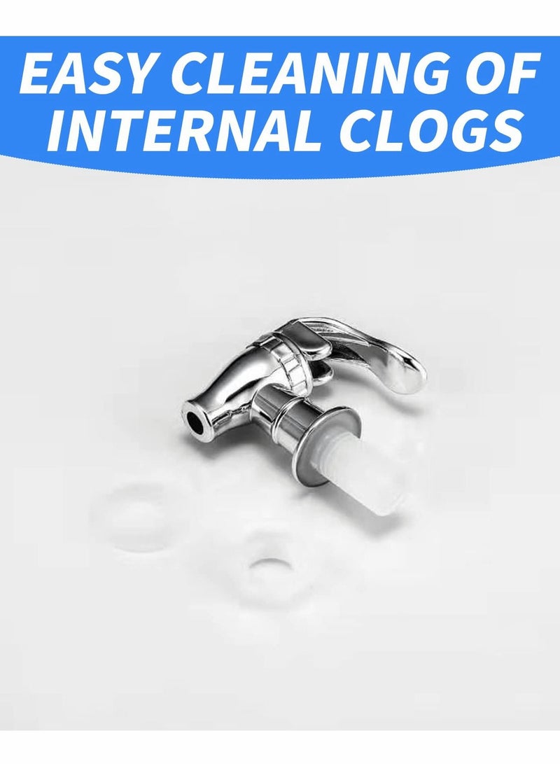 Excefore Replacement Spigot for Beverage Dispenser,Push Style Spigots,Water Dispenser Replacement Spout Silver 5 Pack - Image 4