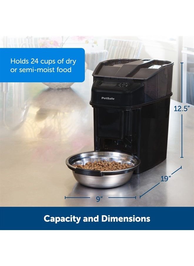 PetSafe - Healthy Pet Simply Feed - PetSafe Automatic Feeder - Headquartered in Knoxville, TN - Automatic Dog Feeder from the Engineers of the Smart Feed & Dancing Dot - 1-Year Comprehensive Protection Plan,Bla - Image 1