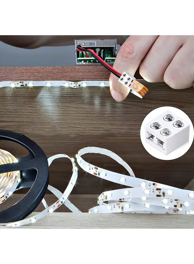 12 Pcs 2 Pin 8mm LED Strip Connectors Solderless Installation with Screwdriver - Image 5