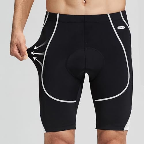 Santic Cycling Men's Shorts Biking Bicycle Bike Pants Half Pants 4D Coolmax Padded White XS - Image 2