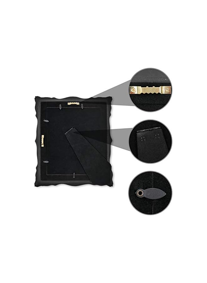 The Bros 8x10 Picture Frame Baroque Picture Frames 8 by 10 Vintage Frames for Picture Artwork in Black & Gold - Image 3