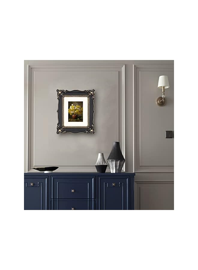 The Bros 8x10 Picture Frame Baroque Picture Frames 8 by 10 Vintage Frames for Picture Artwork in Black & Gold - Image 5