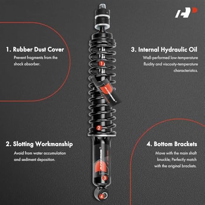 A-Premium Shock Absorber Replacement For Ford Expedition 19972002 Lincoln Navigator 4Wd Front Left And Right A Set Of 2 - Image 4