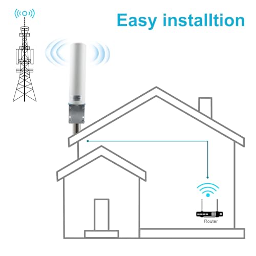 Boobrie 4G LTE Antenna 10dBi-12dBi High Gain 698-2700MHz Outdoor Antenna OmniDirectional Dual SMA Male Connector Low Loss 16.4Ft Cable for 4G LTE Router Hotspot Wireless Cellular Trail Camera - Image 5