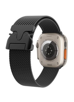 Suitable For Apple Watch Watch High-end Business Milanese Nice Buckle Strap-Color:Black-universal 38/40/41 From Huaqiangbei