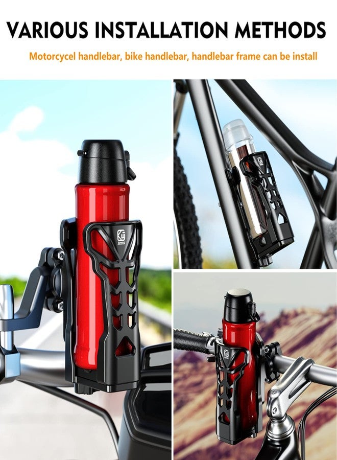 KEWIG Bicycle Water Bottle Holder for Bike & Motorcycle, Adjustable Bike Water Bottle Cages Fit for Diameter 2'' - 3'' Cup, Compatible for Handlebars or Tubes 20mm to 35mm in Diameter - Image 5