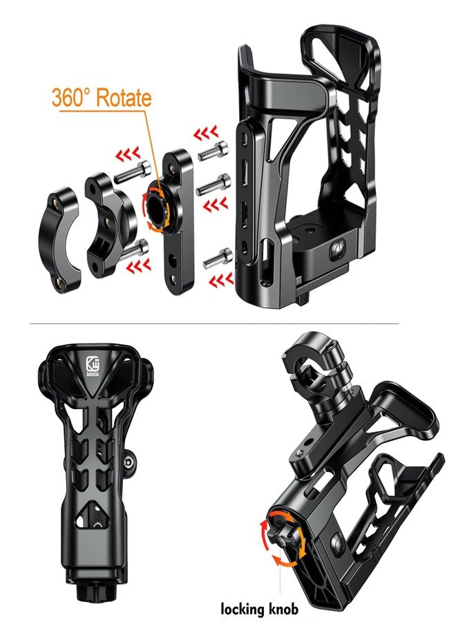 KEWIG Bicycle Water Bottle Holder for Bike & Motorcycle, Adjustable Bike Water Bottle Cages Fit for Diameter 2'' - 3'' Cup, Compatible for Handlebars or Tubes 20mm to 35mm in Diameter - Image 4