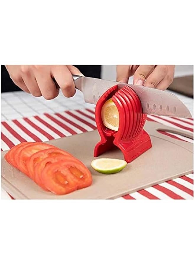 Multi use Tomato Slicer Holder Potatoes Round Fruits Vegetables Tools Kitchen Cutting Aid Get ly Sliced Tomato And Vegetable Slices With Half The Prep Time - Image 4