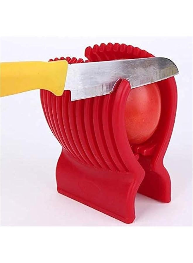 Multi use Tomato Slicer Holder Potatoes Round Fruits Vegetables Tools Kitchen Cutting Aid Get ly Sliced Tomato And Vegetable Slices With Half The Prep Time - Image 3