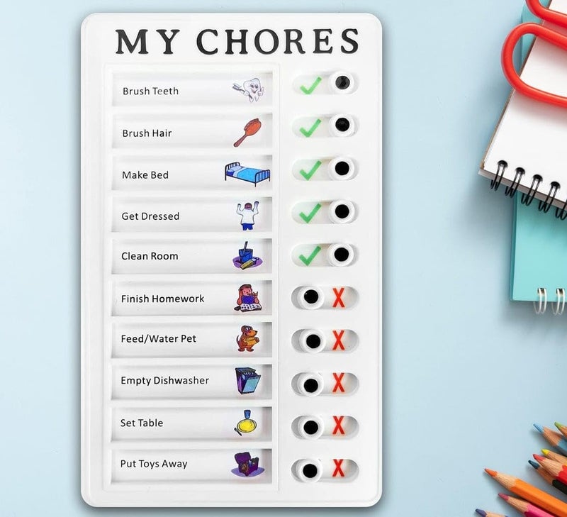 Anshez Reusable and Detachable My Chore Chart for Kids and Adults Daily to Do List Board, Reminder Board for Home and Office - Pack of 1 Multicolor - Image 1