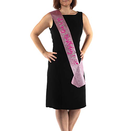 OMISS It's My Birthday - Glitter Pink Sash - Be The Most Beautiful for Your Birthday (Glitter Pink) - Image 4
