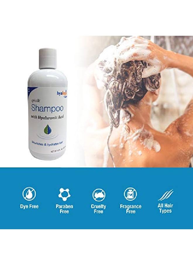 Hyalogic Episilk Shampoo Moisturizing Shampoo With Hyaluronic Acid (Ha) Daily Cleansing Shampoo Hydrating Shampoo Detangling Shampoo Purifying Shampoo For All Hair Types 10 Fl Oz  - Image 4