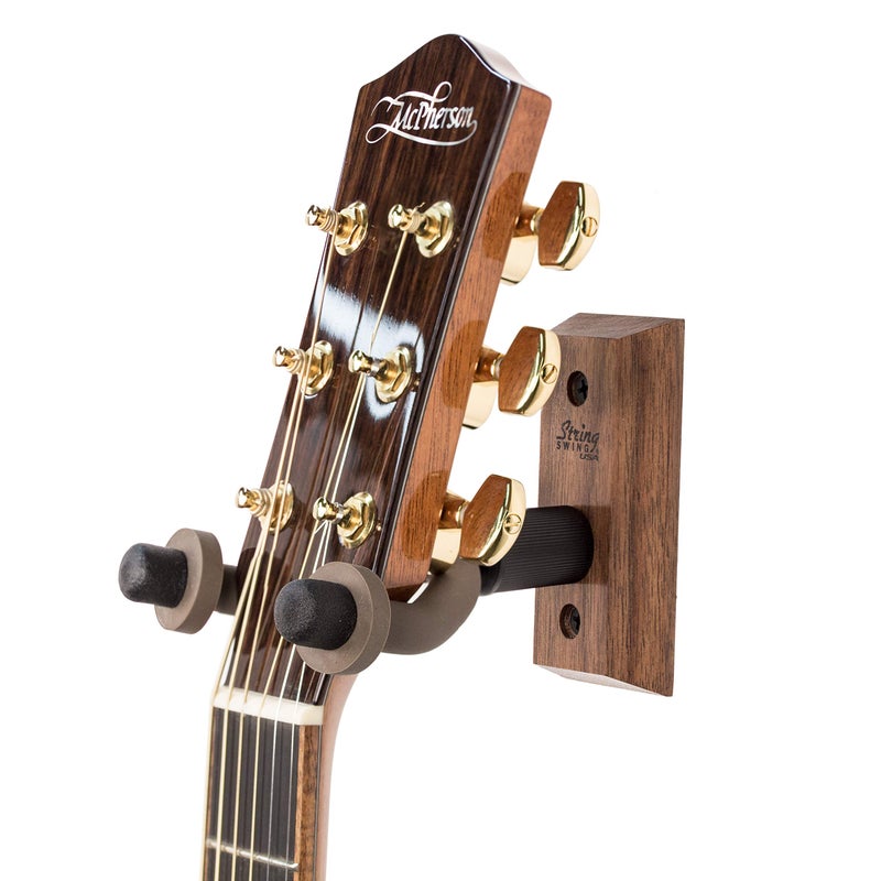 String Swing CC01-BW Hardwood Home & Studio Wall Mount Guitar Hanger - Black Walnut - Image 5