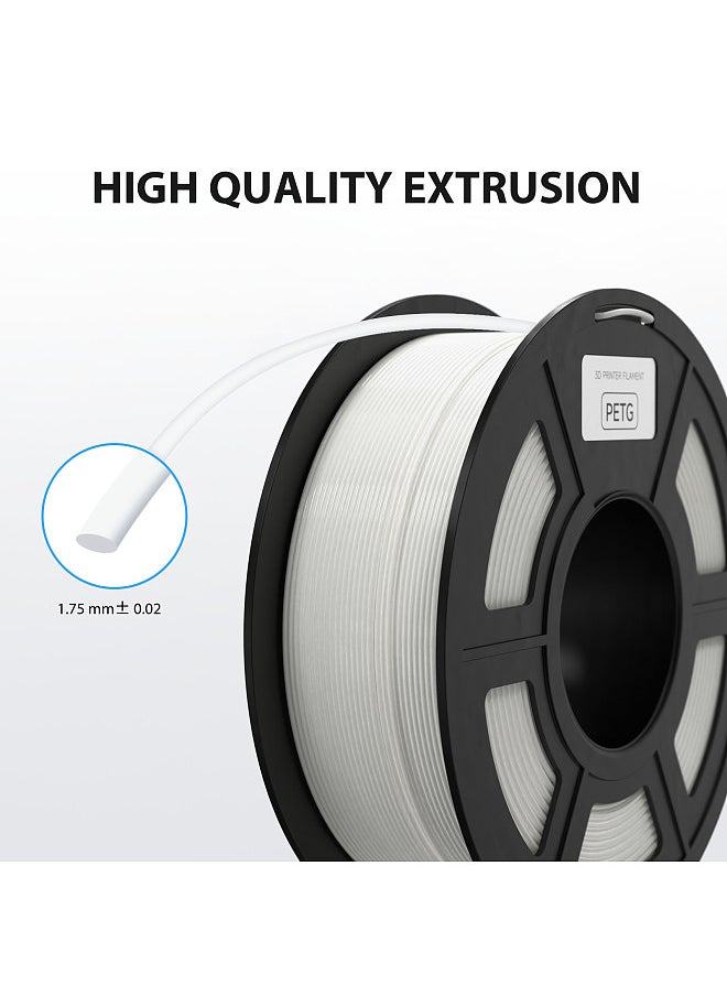 PETG Filament 1.75mm 3D Printer Filament 1kg(2.2lbs) Higher Toughness 3D Printing Filament