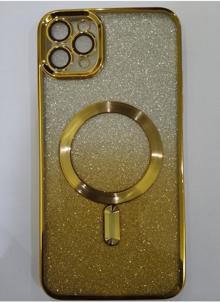 Undefined 4 in 1 Back Protection Cover For IPhone 11 Pro MAX With Camera Protector, Wireless Charging And Gold Sticker 