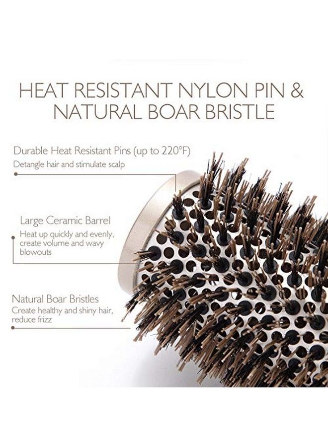 Baasha Extra Large Round Brush 3 Inch Hair Brush With Boar Bristle Dry Round Brush For Long Hair Boar Bristles Round Brush For Blow Drying Large Ceramic Brushes For Curly Hair Ceramic Round Barre - Image 5