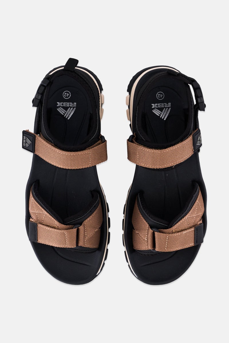 RBX Men Velcro Closure Outdoor Sandals, Brown  - Image 3