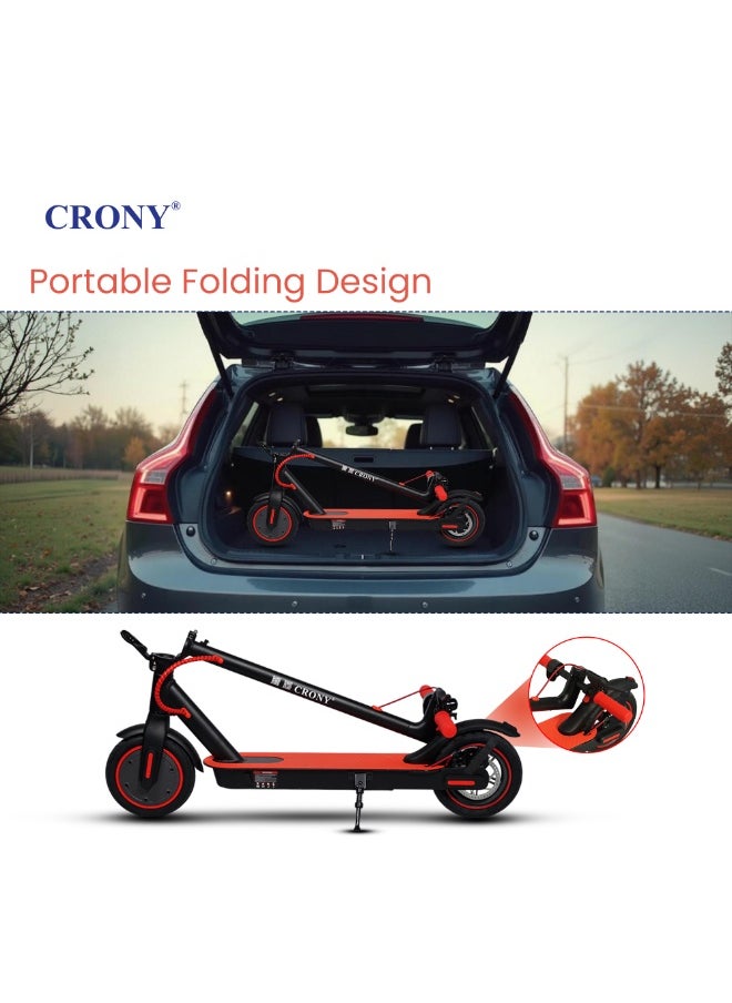 Crony - W563 app Fast E-Scooter For Kids/Teens, Up To 45kilo/H, 250w Motor, 36v 7.8ah Battery, 8.5"Tires, App Controlled Lightweight Foldable With Led Headlights High-Speed Electric Scooter, Anti-Slip Deep-Tread Rubber Tires, Rear Disc Brake, 100kg Max Load, Smart Scooter With App Connectivity, Portable Aluminum Frame For Adults, Heavy-Duty, Travel-Ready Design - Image 1