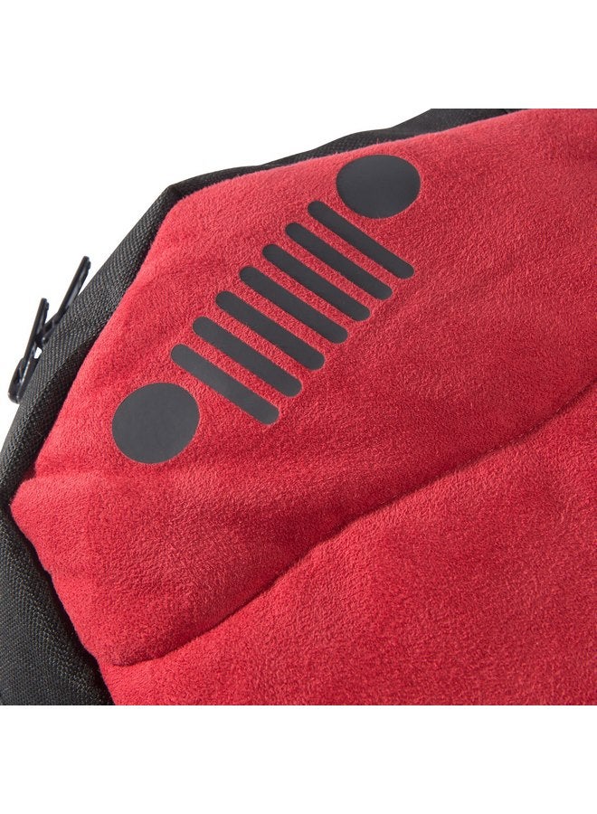 Jeep Jeep Venture Sleeping Bag Dog Bed, Colorado Red, Large - Image 5