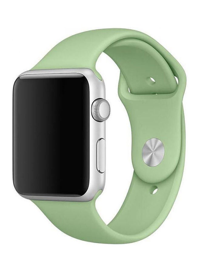 NIBEMINENT Sport Silicone Strap For Apple Watch Band Light Green