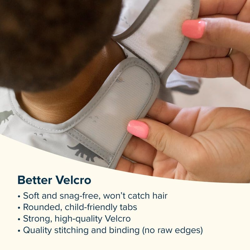 Tiny Twinkle مريلة أطفال مضادة للفوضى من تايني توينكل، زي مريلة كامل الأكمام لطيف، مريلة مقاومة للماء للأطفال الصغار، قابلة للغسل في الغسالة، إغلاق مقاوم للشد، مريلة للأطفال أثناء الأكل، بأكمام طويلة (فضاء، صغير 6-24 شهر) - Image 4