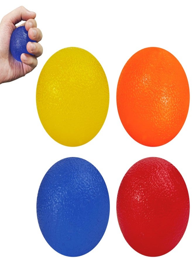 YOIYINI 4 Pack Stress Balls for Adults,Squeeze Ball,Squeeze Balls for Hands Therapy,Hand Exercisers for Therapy,Hand Exercise Ball with Different Resistance Levels,Hands Squeezers for Arthritis,Wrist Rehab - Image 1
