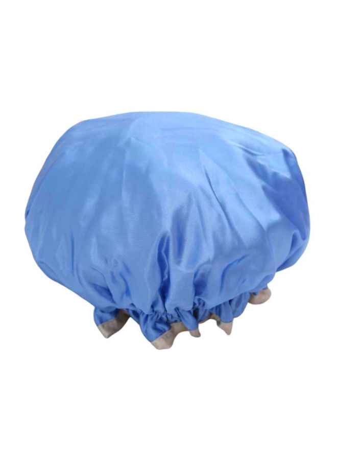NIBEMINENT Waterproof Shower Cap Blue One Size