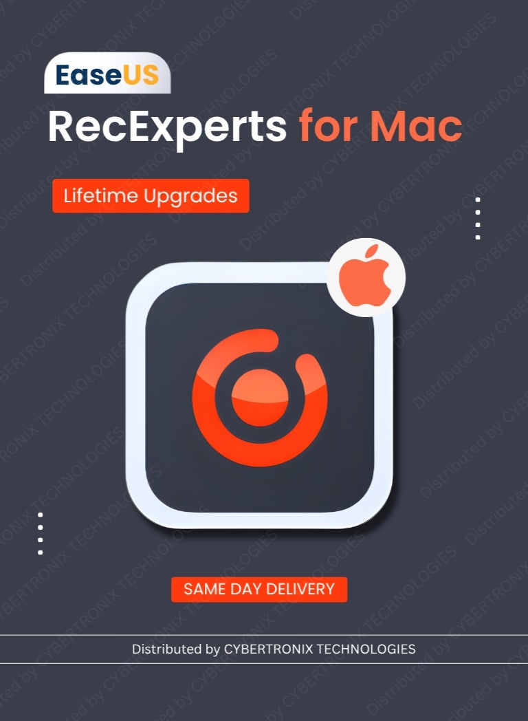 EaseUS RecExperts for Mac |1 Device For Lifetime | Digital License | Same Day Delivery
