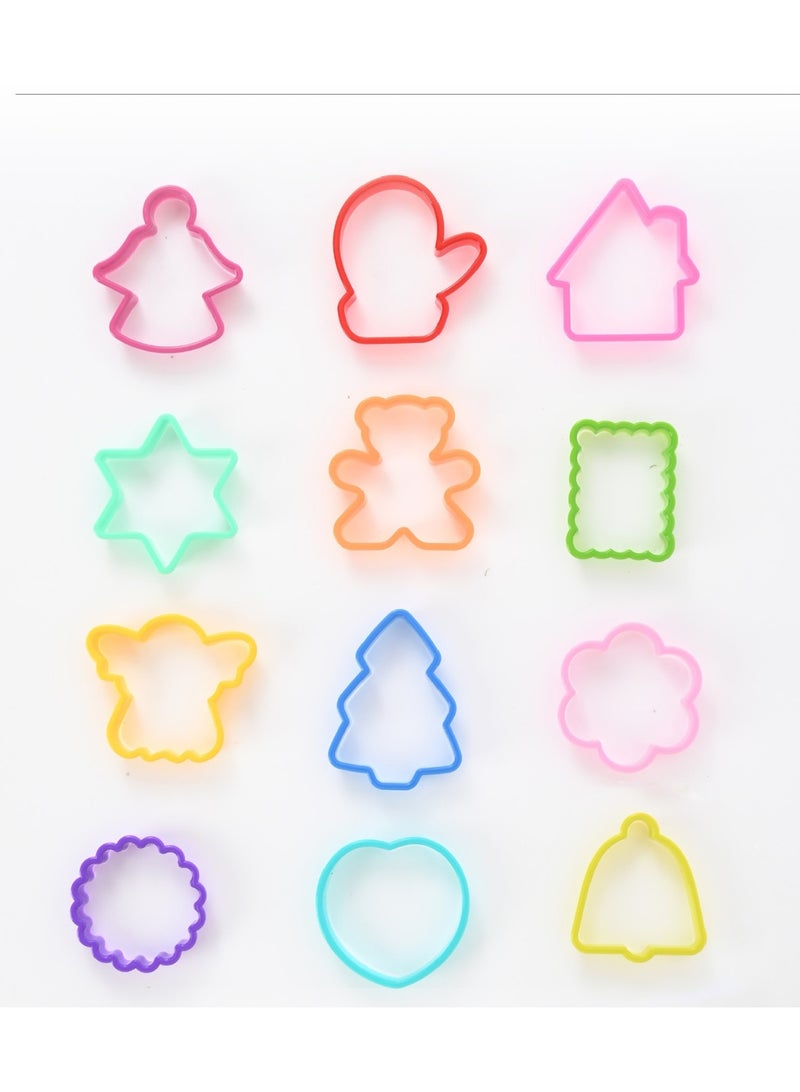 SHAOZHEN 12-Piece Plastic Cookie Cutter Set(Random color） - Image 4