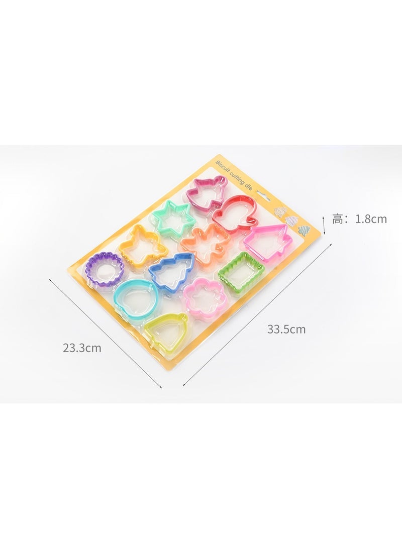 SHAOZHEN 12-Piece Plastic Cookie Cutter Set(Random color） - Image 2