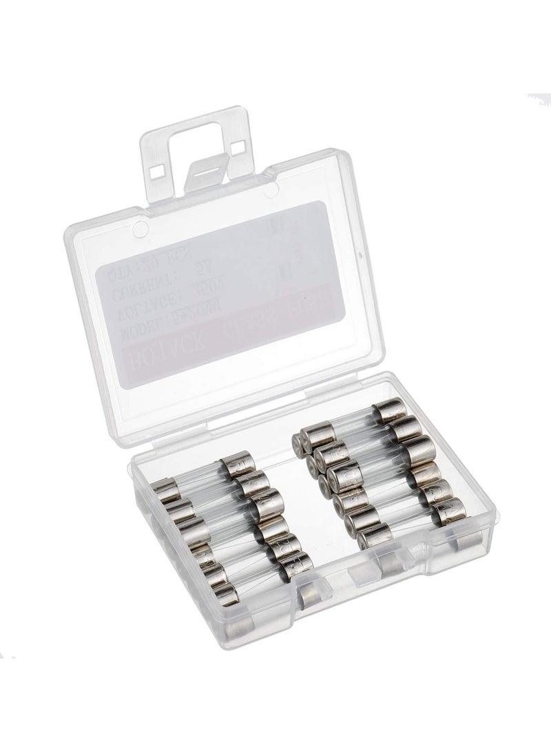 5A L250V 5 x 20 mm 5A 250V Quick Melt Fuses 5 Amp 250 Volt 0.2 x 0.78 Inch Glass Tube Fuses (Pack of 20)  - Image 2