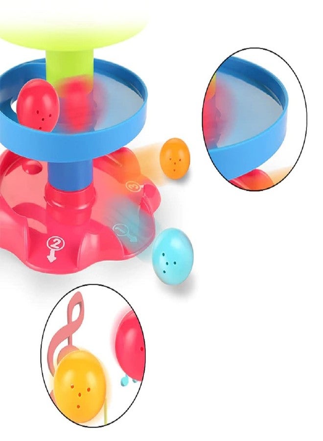 VGRASSP Rolling and Swirling Ramp Toy for Baby and Toddlers | 5 Layer Ball Drop Tower with 3 Colorful Plastic Rattle Balls | Stack-Drop-Roll Fun Toy - Color As Per Stock - Image 5