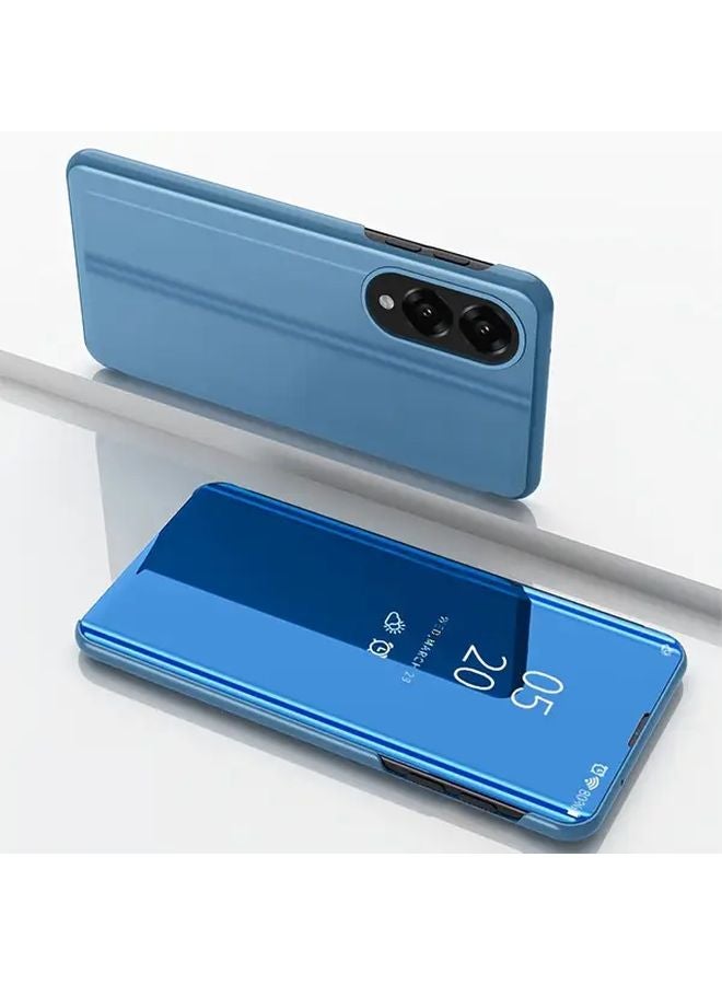 Blue Vertical Mirror Flip Phone Case for Samsung Galaxy A15 5G Protective Hard PC Cover - Image 1