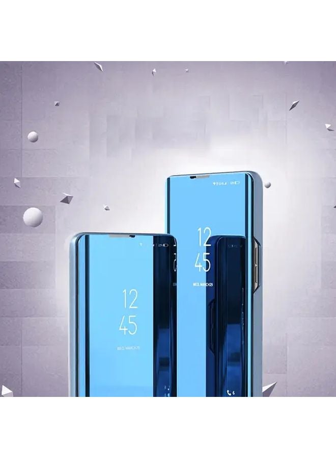 Blue Vertical Mirror Flip Phone Case for Samsung Galaxy A15 5G Protective Hard PC Cover - Image 4