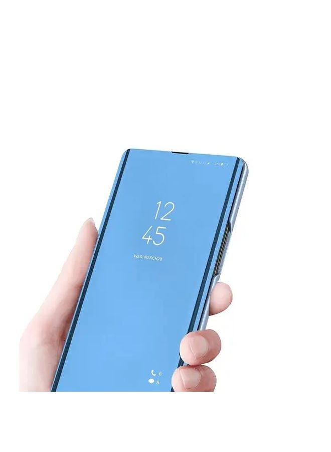 Blue Vertical Mirror Flip Phone Case for Samsung Galaxy A15 5G Protective Hard PC Cover - Image 5
