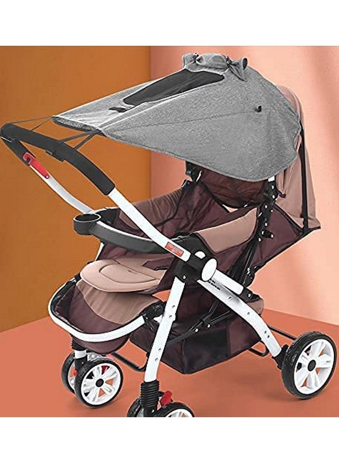 Iywish Baby Stroller Sun Protection Stroller Sun Shade Waterproof Sun Covers Universal Baby Pushchair Sunshade Pram Buggy Infant Stroller Sunshade Sun Sail Uv 50+ Sun Rain Shade Canopy Cover Viewing Window - Image 1