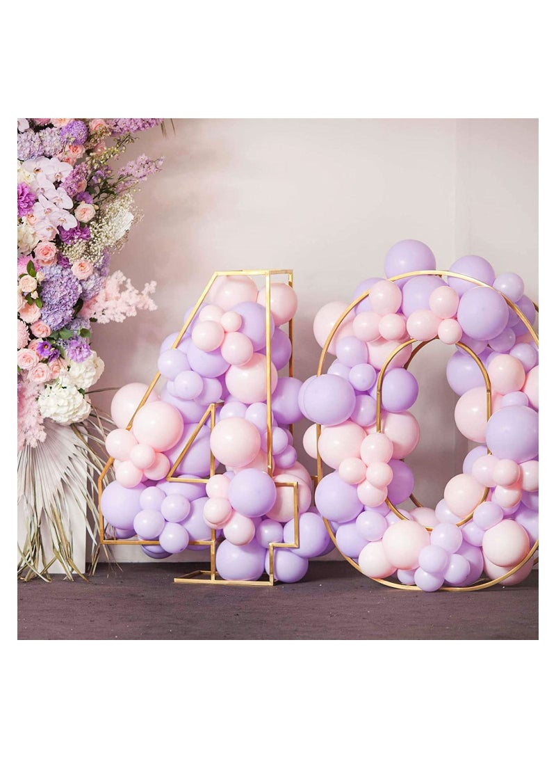JOLLITY LLC بالونات ماكرون لاتكس 12 بوصة بألوان باستيل لحفلات استقبال المواليد والزفاف وأعياد الميلاد 40 قطعة (بنفسجي) - Image 3